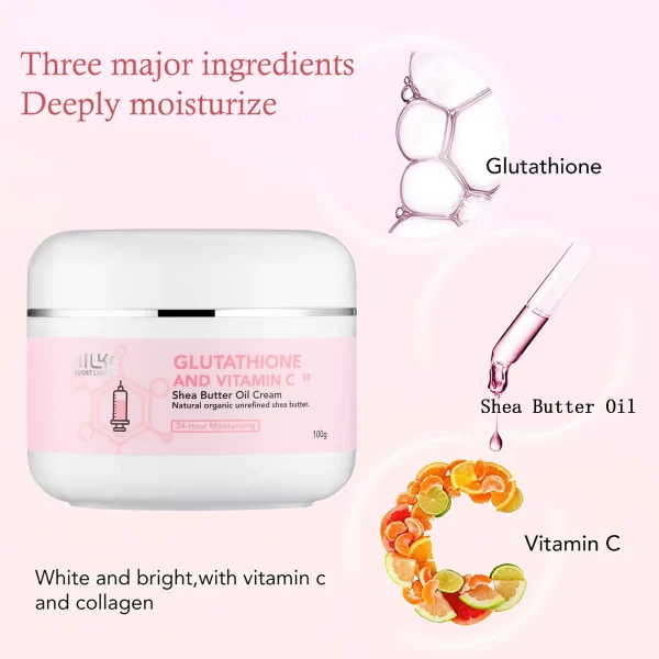 AILKE Whitening And Lightening Cream, Suitable For Face And Body , Shea Butter Oil Natural Intense Hydrating Repair Cracked Skin - Image 3