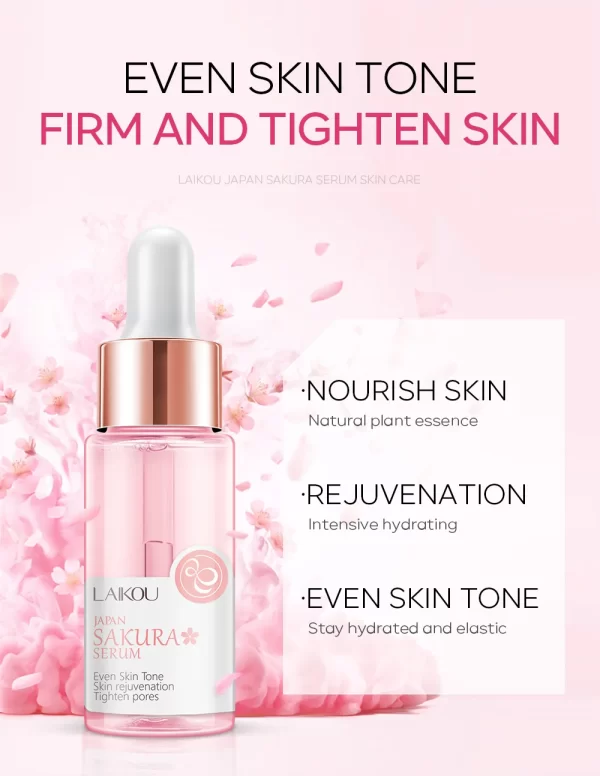 LAIKOU Sakura  Face Essence  Anti Wrinkle  Serum Shrink Pores Anti-Aging Moisturizing Dry Skin Care 17ml - Image 5