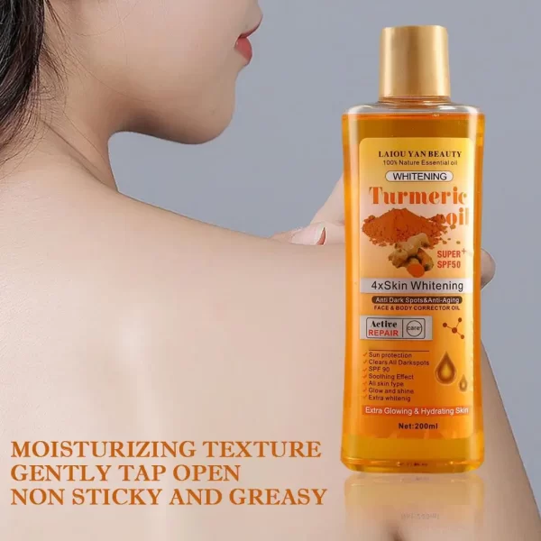 200ml Turmeric Oil Essential Oil Ginger Deep Hydration Moisturizer Nourishing Smoothing Face Serum Oil Moisturizer Skin Care - Image 4