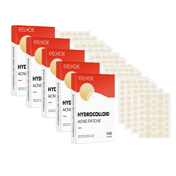 144pcs Face Acne Patch Invisible Skin Care Pimple Acne Patches Anti-inflammatory Healing Absorbing Spot Sticker Covering Acne