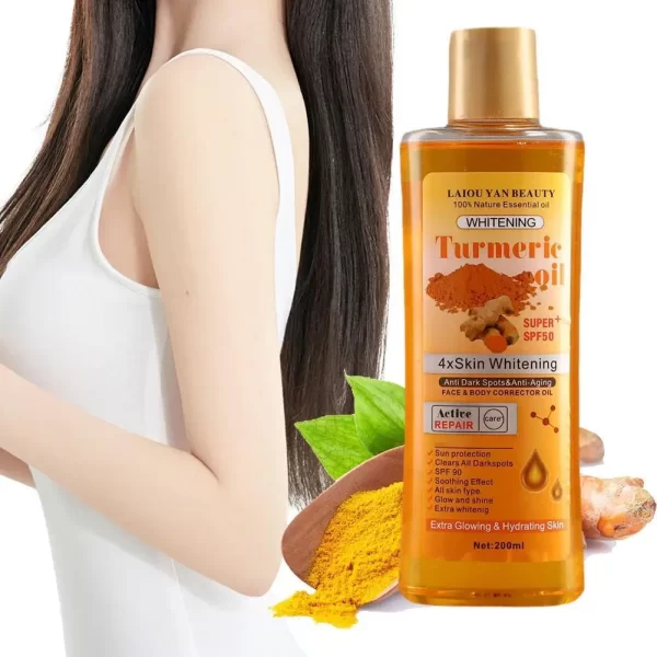 200ml Turmeric Oil Essential Oil Ginger Deep Hydration Moisturizer Nourishing Smoothing Face Serum Oil Moisturizer Skin Care - Image 3