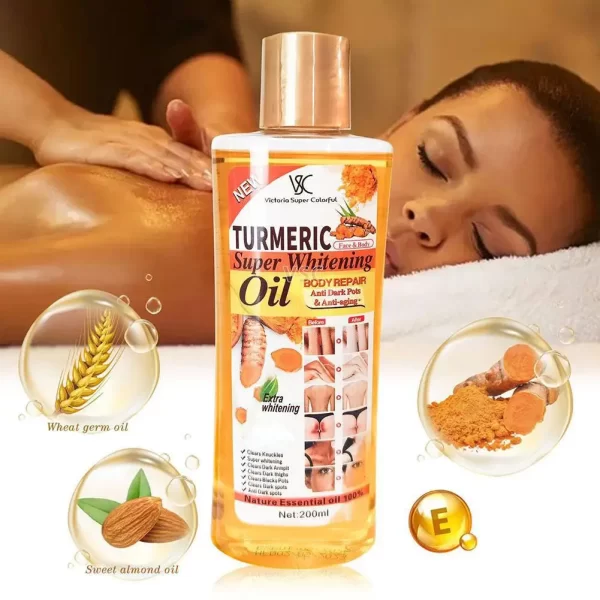 200ml Turmeric Essential Oil For Face & Body Moisturizing And Hydrating Natural Oil Skin Care Smoothing Face Care - Image 5