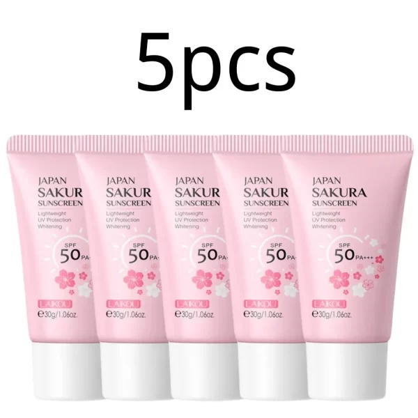 Sakura Sunscreen Cream SPF50 Moisturizing UV Protect Face Body Sunscreen Isolation Lotion Oil Control Reduce Melanin Skin Care - Image 9