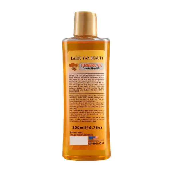 200ml Turmeric Oil Essential Oil Ginger Deep Hydration Moisturizer Nourishing Smoothing Face Serum Oil Moisturizer Skin Care - Image 2