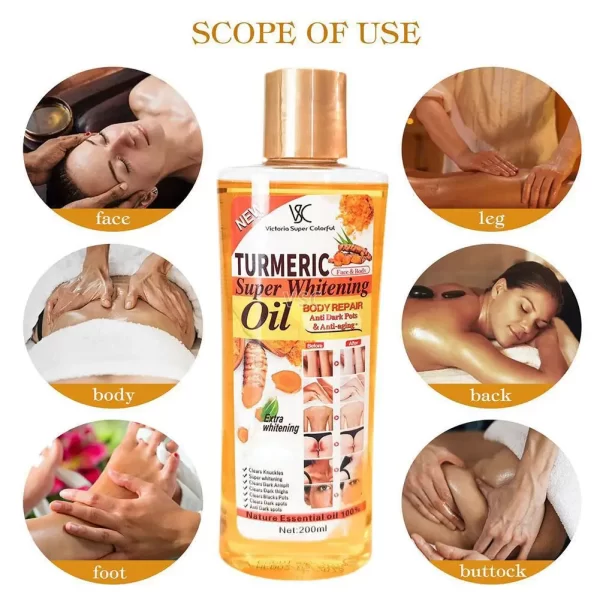 200ml Turmeric Essential Oil For Face & Body Moisturizing And Hydrating Natural Oil Skin Care Smoothing Face Care - Image 6