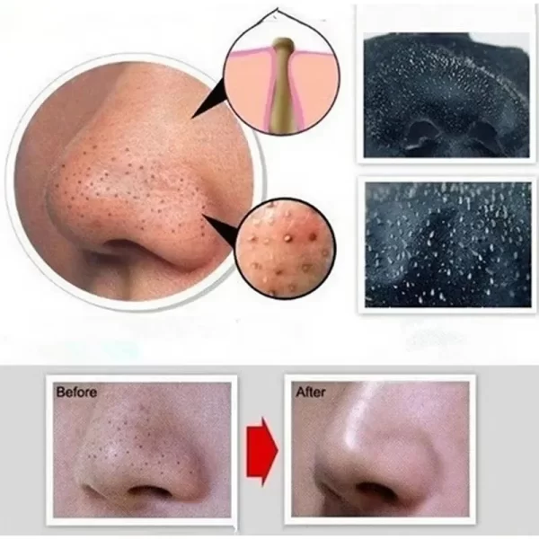 Blackhead Remover Mask Bamboo Charcoal Shrink Pores Acne Black Head Removal Cream Nose Cleansing Black Peel Off Masks Skin Care - Image 4