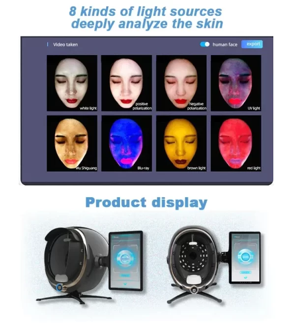 Portable 13.5 Inch/21.5 Inch 3D Skin Analyzer Machine AI Intellgent Magic Image Facial Scanner Care Anaylsing Face Camera Test - Image 5