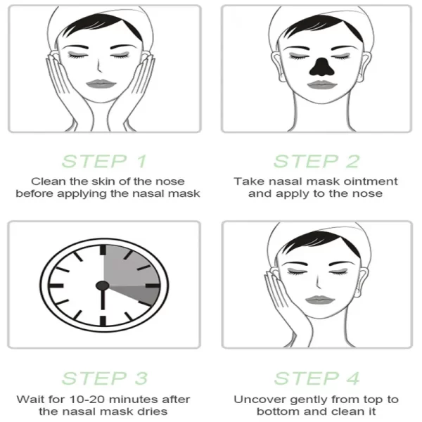 Blackhead Remover Mask Bamboo Charcoal Shrink Pores Acne Black Head Removal Cream Nose Cleansing Black Peel Off Masks Skin Care - Image 6